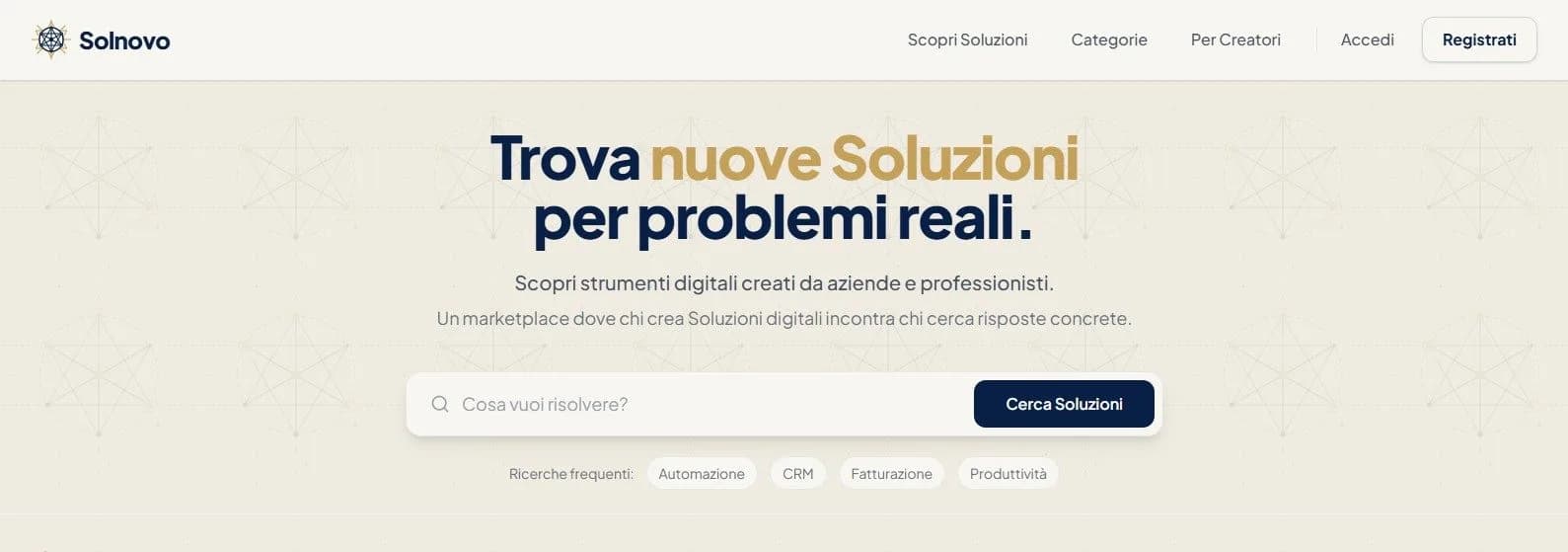 Solnovo - Marketplace Soluzioni Digitali