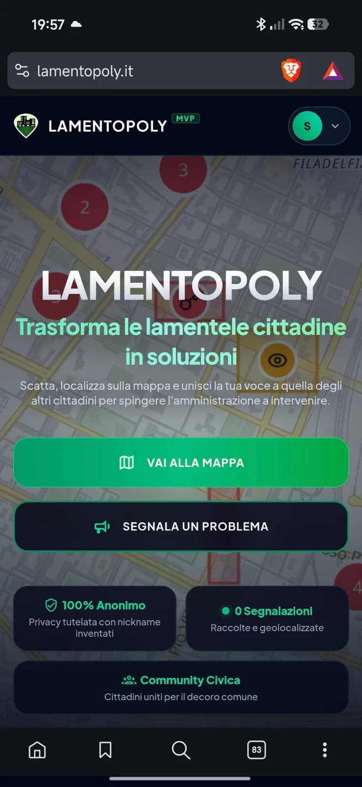 Lamentopoly - segnala i problemi della tua città