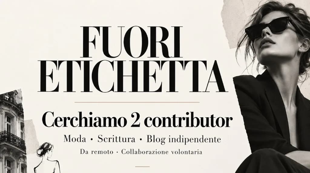 FUORI ETICHETTA CERCA 2 CONTRIBUTOR / REDATTORI PER BLOG INDIPENDENTE DI MODA