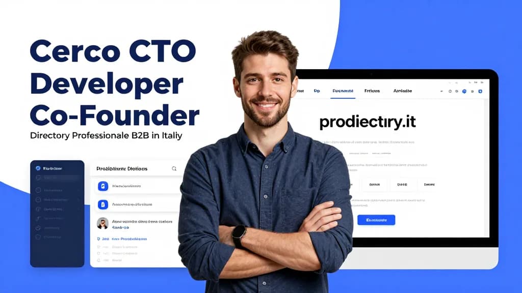 Cerco CTO Developer Co-Founder per ProDirectory.it – Directory Professionale B2B in Italia