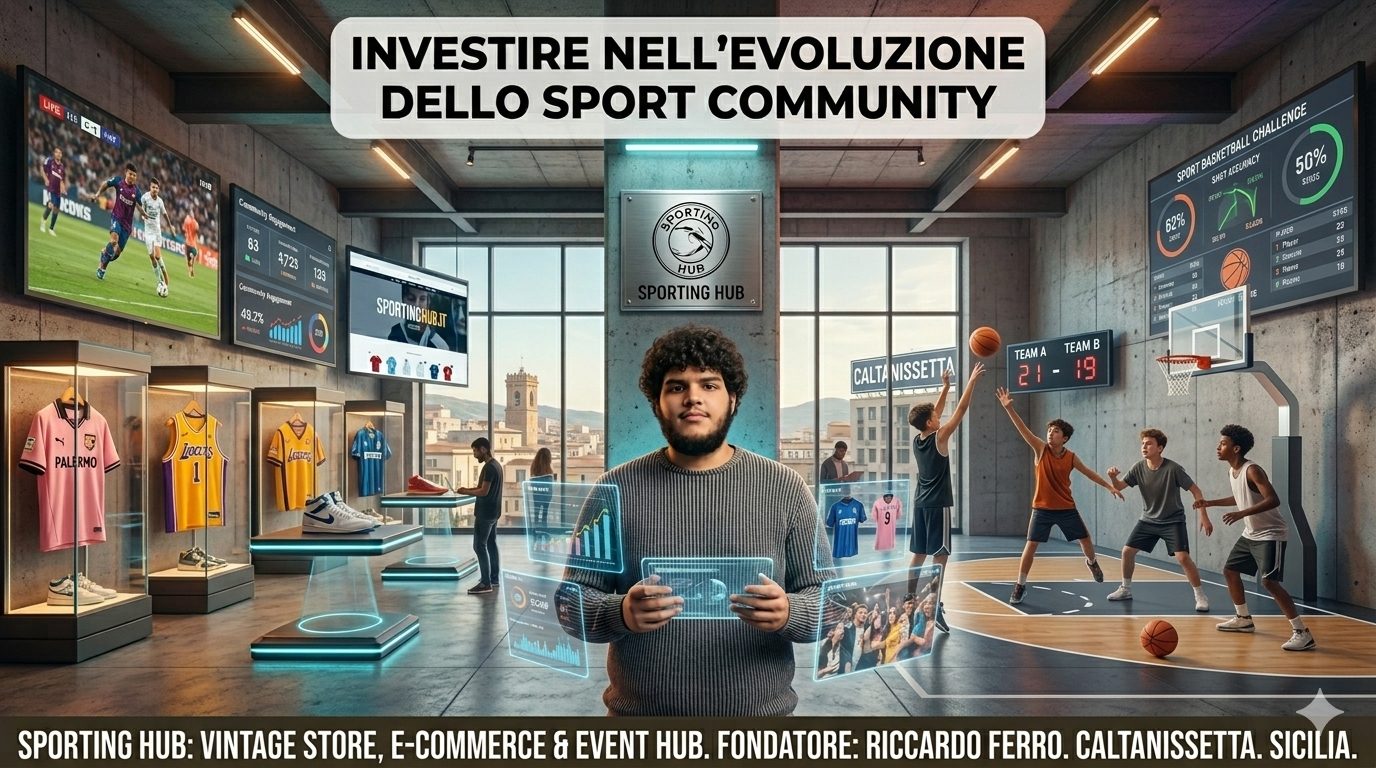 Cercasi Socio Finanziatore (Quota 35-40% del budget totale) per Store & E-commerce di Maglie Sportive Vintage + Hub Eventi – Resto al Sud 2.0 (Caltanissetta)