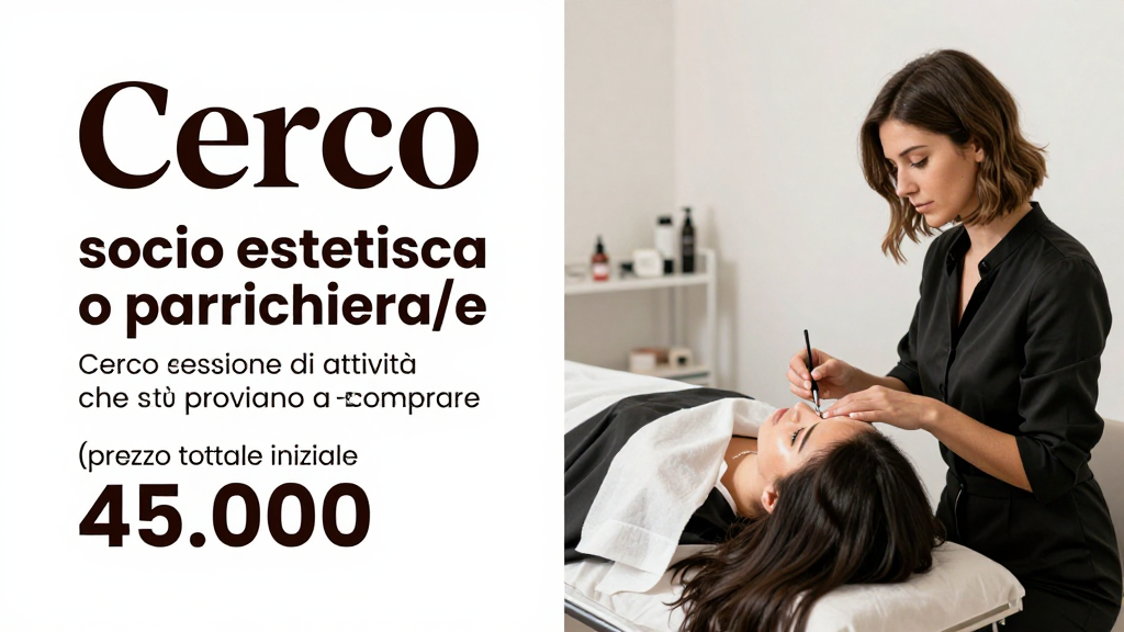 Cerco socio estetista o parrucchiera/e