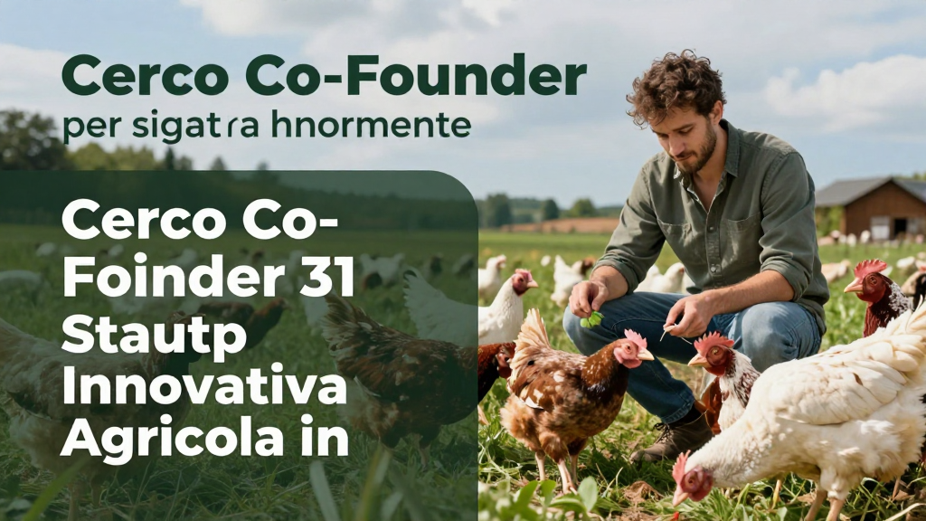 Cerco Co-Founder Under 31 per Startup Innovativa Agricola in Piemonte